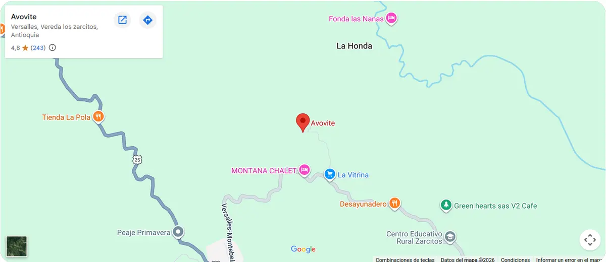 Mapa de ubicación de Avovite